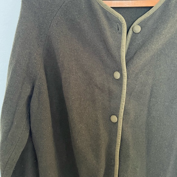Cashmere sweater cardigan, vintage forest green - Picture 4 of 5